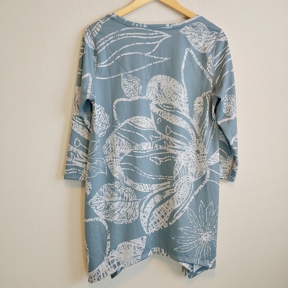 Soft Surroundings Comfy Floral Knit Valerie Tunic Top Sz M - Picture 7 of 10